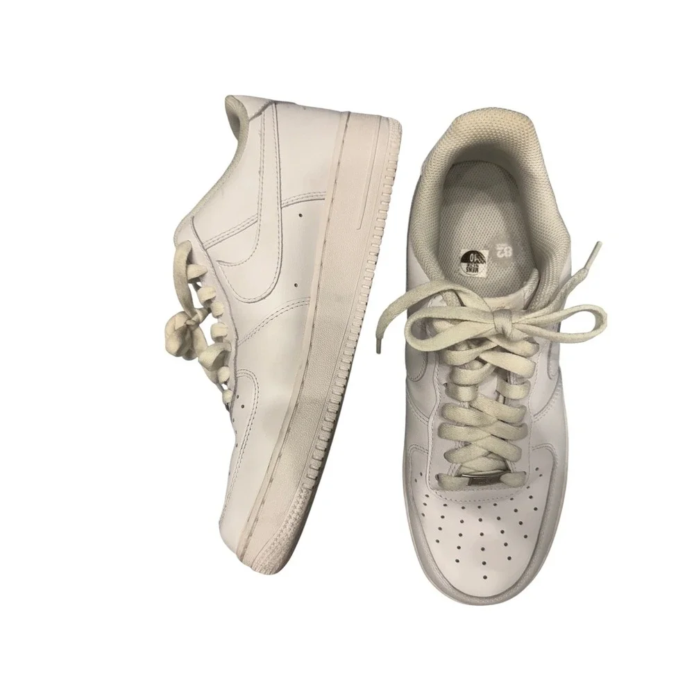 Nike Air Force 1 Low White Leather Sneakers‎ Casual Shoes